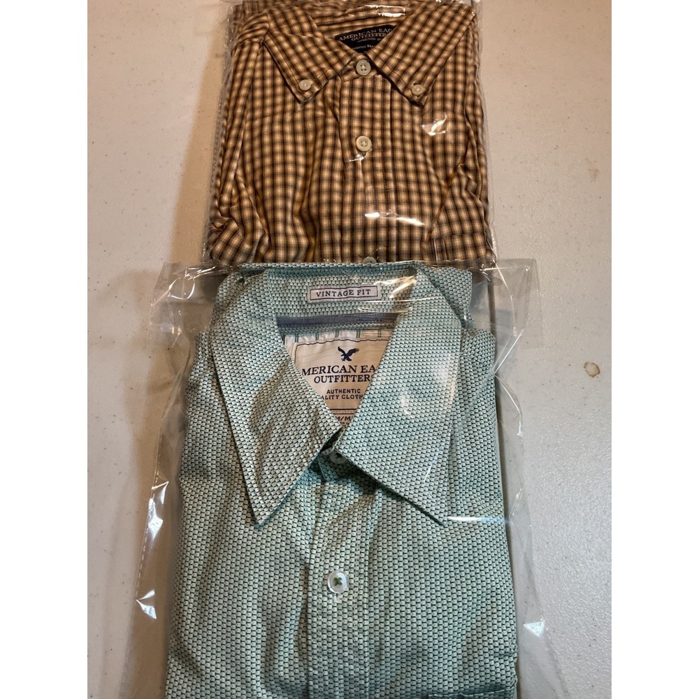 2 American Eagle Outfitters Men's Long Sleeve Shirt, Sz M G82
